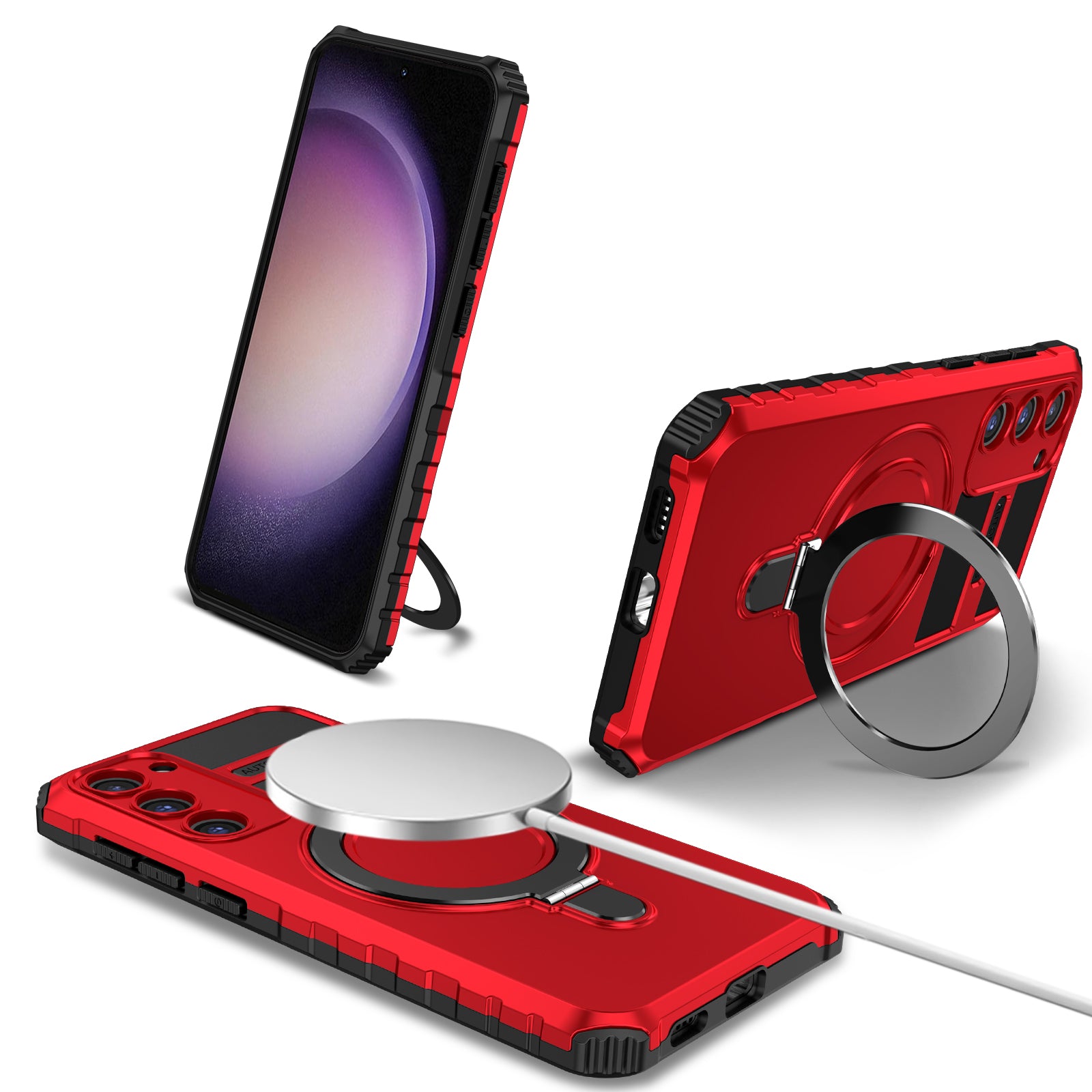 For Samsung Galaxy S23 Magnetic Phone Case Kickstand PC TPU Rugged Protective Cover For Samsung Galaxy S23 Magnetic Phone Case Kickstand PC TPU Rugged Protective Cover